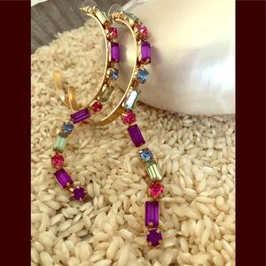 Earrings gold plated with Swarovski Crystals